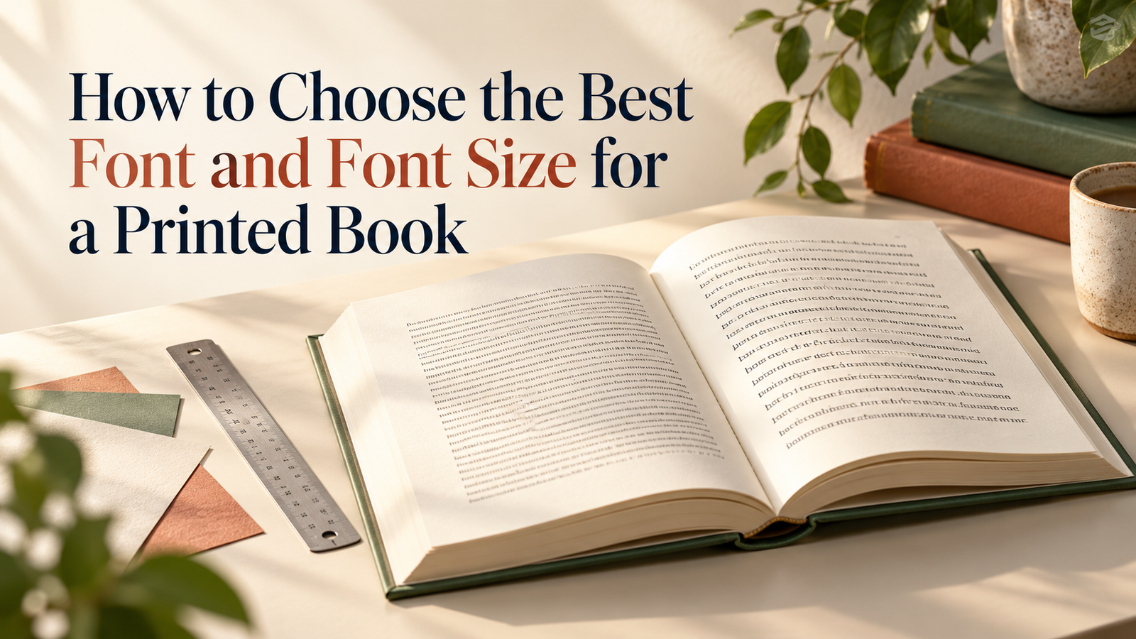 Printed book font size comparison
